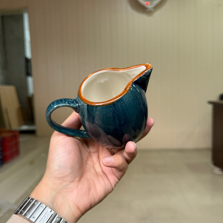Leftover Large Creamer ( Peacock Green Colorline )