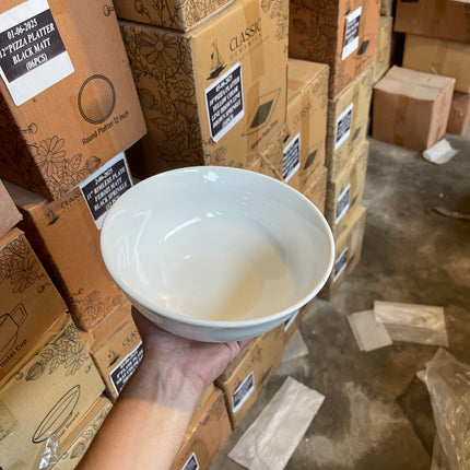 Leftover 9" Round Bowl ( Glossy Off-White )