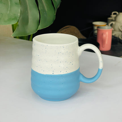 S10 Irregular Mug ( Skyblue Matte and White ) ( 470 ml ) ( 1 Mug )