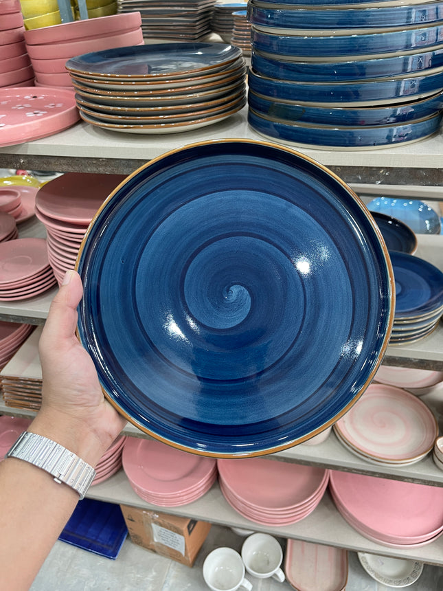 Leftover 8 inch Classic Plate ( Cobalt Blue Colorline )