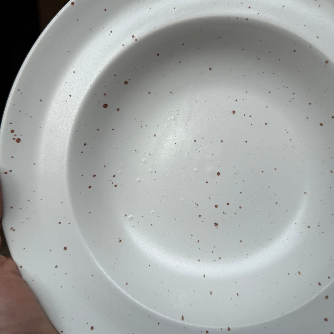 Leftover 9 inch Deep wide Plate ( Snow Cocoa )