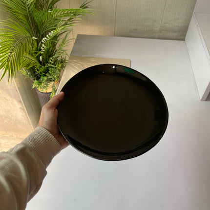 Leftover 13 inch Rimless Rice Dish ( Glossy Black )