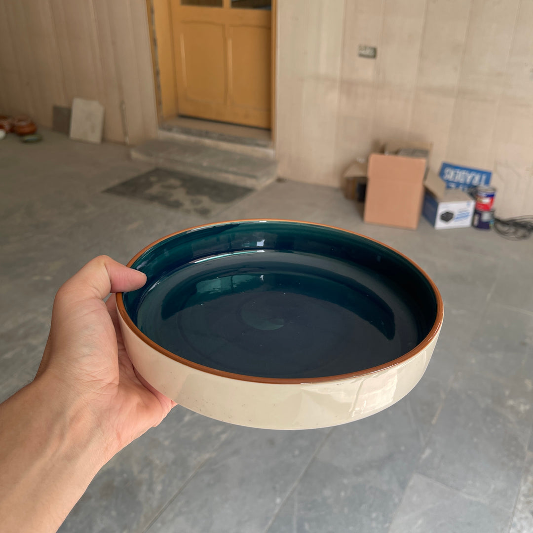 Leftover 8 inch Classic Bowl ( Peacock Green Colorline )