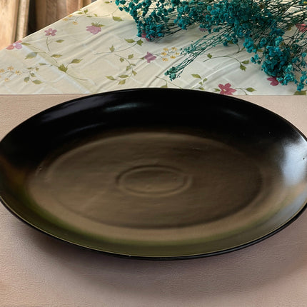 13 inch Rimless Rice Dish ( Textured Black Matte )
