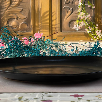 13 inch Rimless Rice Dish ( Textured Black Matte )