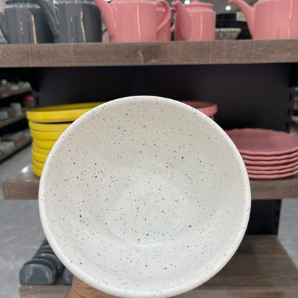 Leftover 5.5 inch Ripple Bowl ( White Matte with Black Specks )