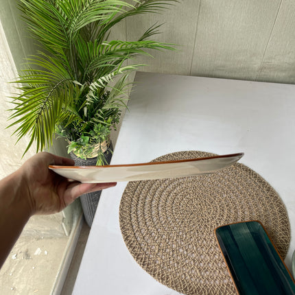 Leftover 11 inch Rimless Rice Dish ( Peacock Green Colorline )