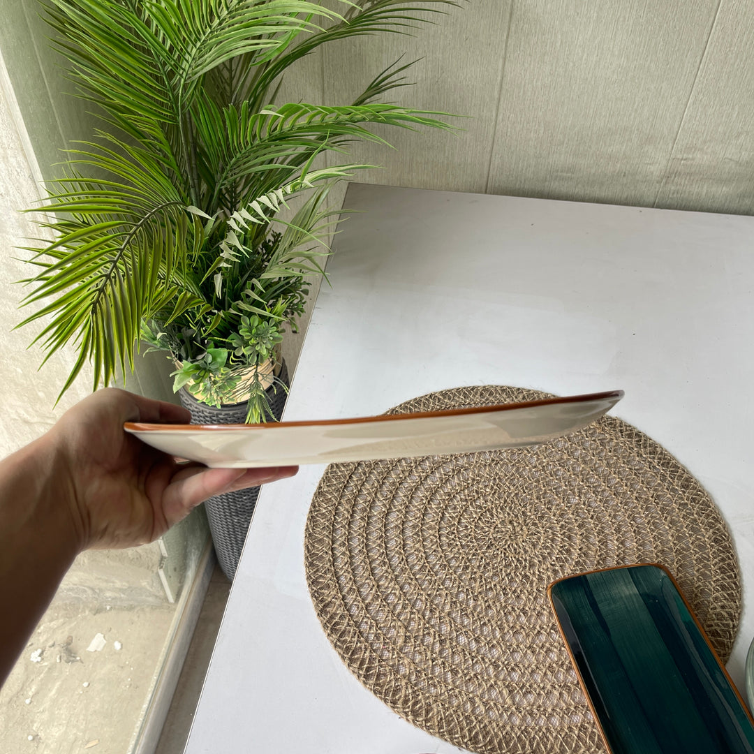 Leftover 11 inch Rimless Rice Dish ( Peacock Green Colorline )