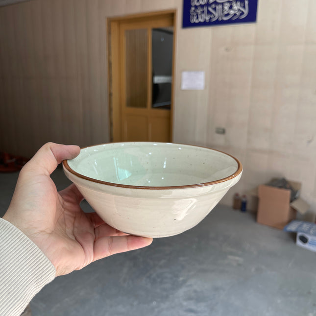 Leftover 7 inch V Shaped Bowl ( grey colorline )