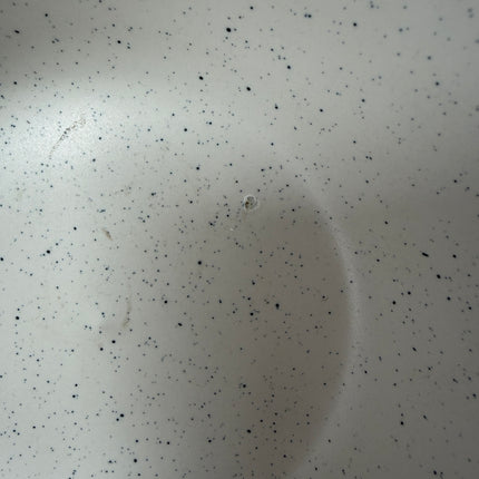 Leftover 9 inch V Shaped Bowl ( White Matte with Black Specks )