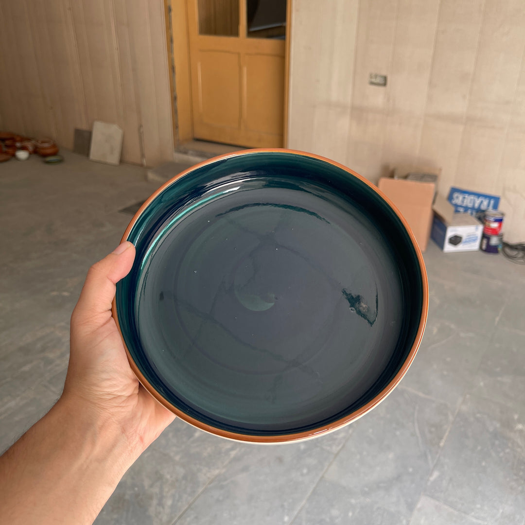 Leftover 8 inch Classic Bowl ( Peacock Green Colorline )