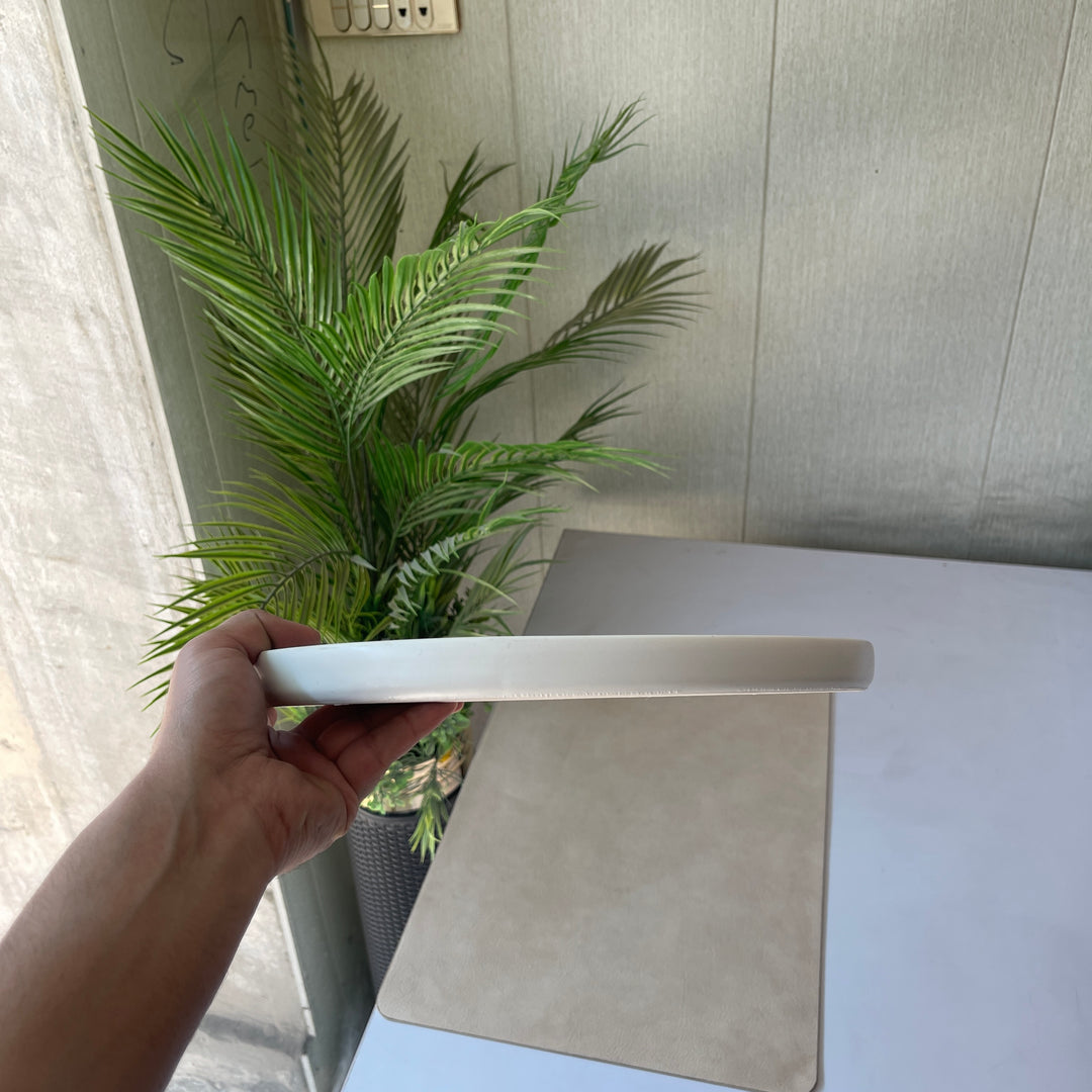 Leftover 12 inch Classic Plate ( Snow Cocoa )