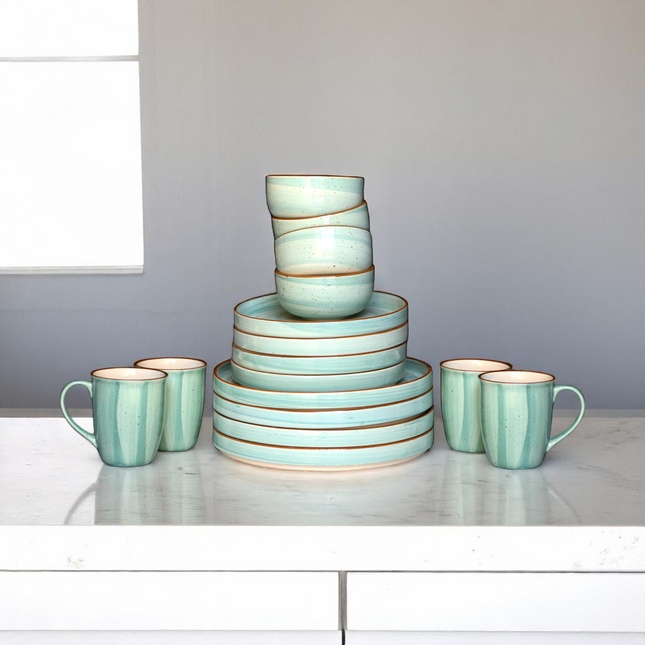 Breakfast Set ( Teal Colorline )