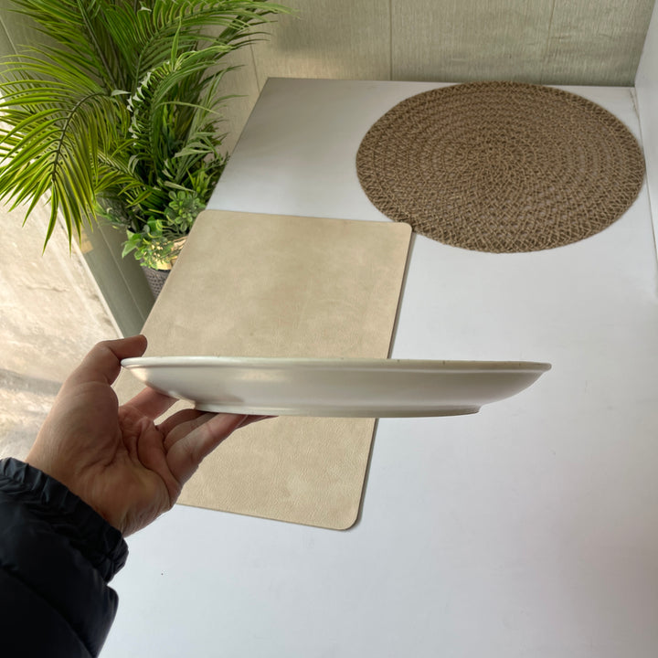 Leftover 11 inch Rimless Plate ( Snow Cocoa )