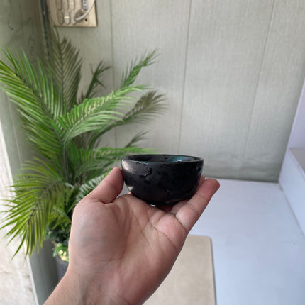 Leftover Round Sauce Ramekin Large ( Black Matte with glossy specks )