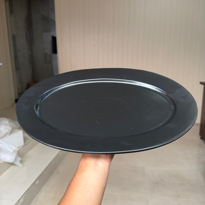 Leftover 15 inch Rice Dish with Rim ( Noir )
