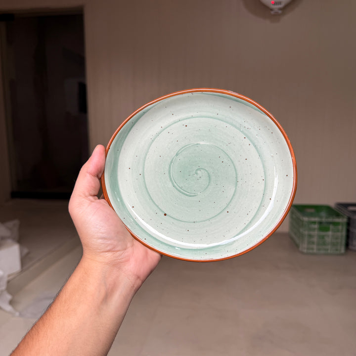 Leftover 7 inch Curved Oval Quarter Plate ( Breeze )