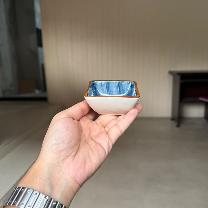 Square Dip Ramekin ( Indigo ) ( Set of 3 )