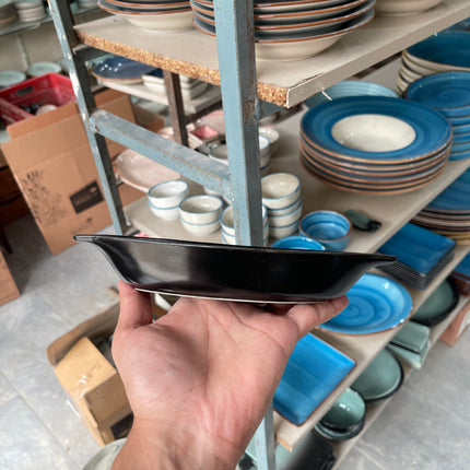 Leftover Pasta dish Small 7.8"x 4.3" ( Textured Black Matte )