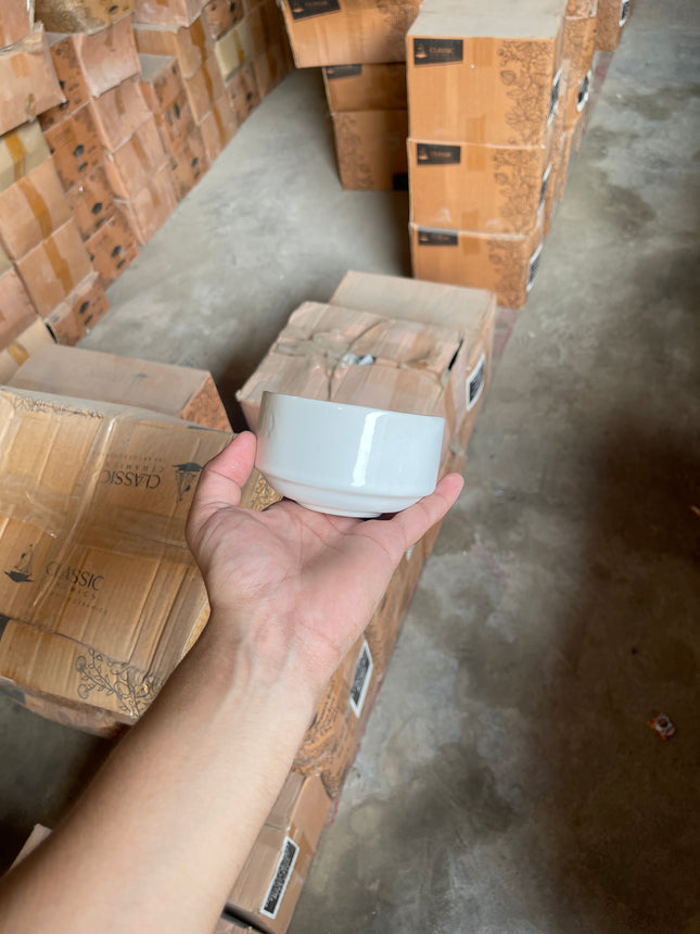 Leftover 4" soup Bowl ( Glossy White )