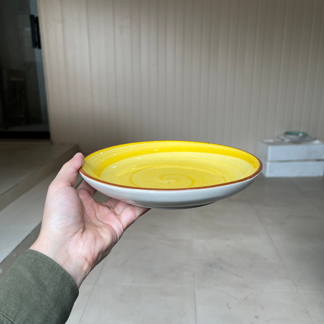 Leftover 8.5 inch Entree Bowl ( Yellow Colorline )