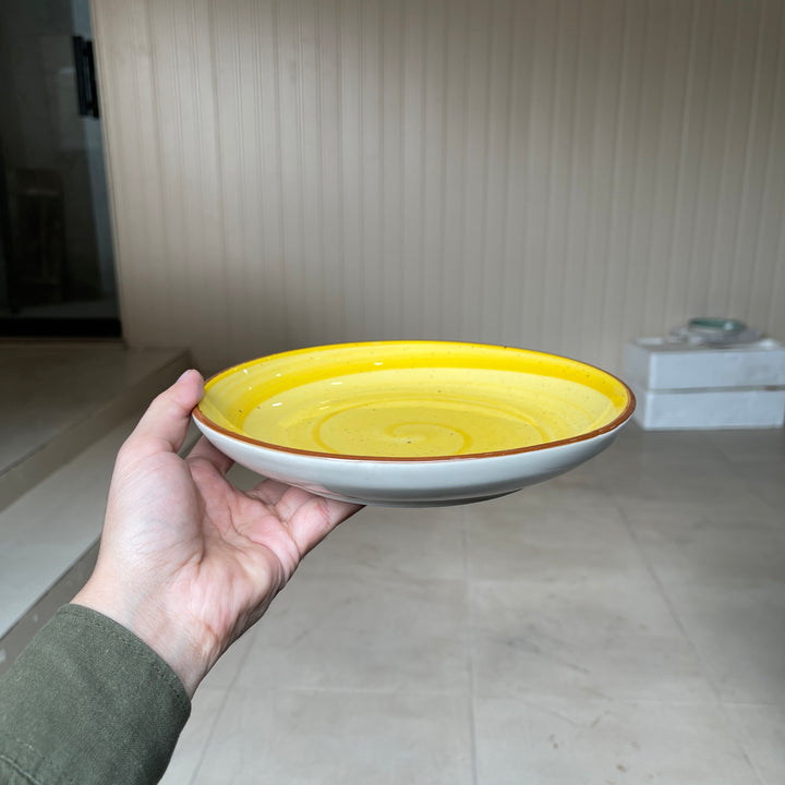 Leftover 8.5 inch Entree Bowl ( Yellow Colorline )
