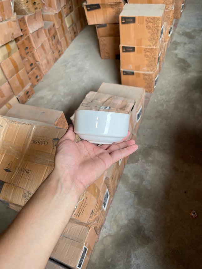 Leftover 4" soup Bowl ( Glossy White )