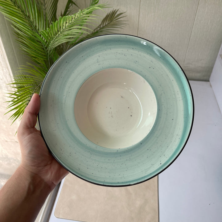 Leftover 9.5 inch Pasta Plate ( Breeze with black rim )