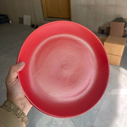 Leftover 11 inch Rimless Plate ( Red Matte )