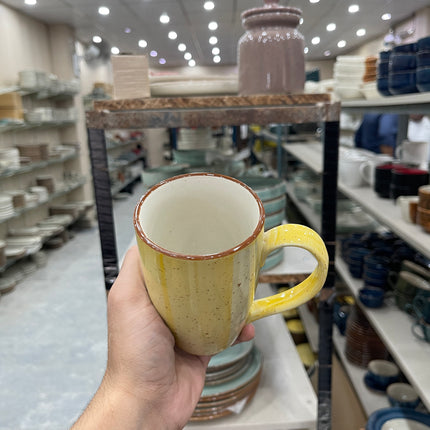 Leftover 009 Mug (Yellow Colorline ) ( 360 ml ) (Copy)