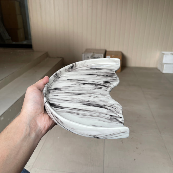 Leftover 10 inch Half Classic Plate ( Black Marble )