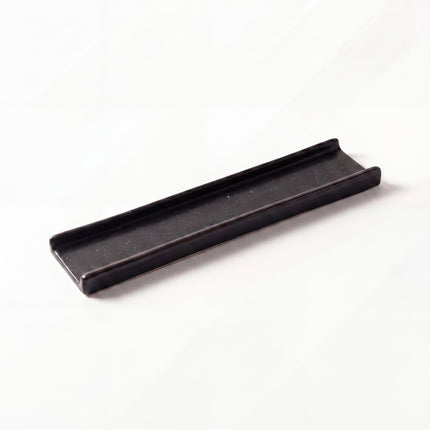 Two Border Serving Platter 14.5"x3.5" ( Black Matte with White Specks )
