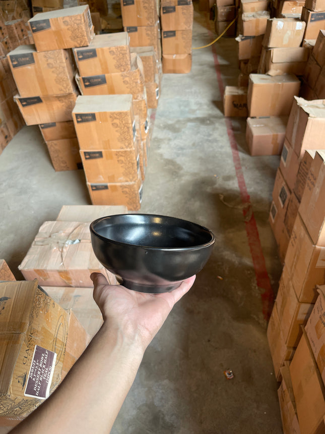 Leftover 7" Round Bowl ( Black Matte )