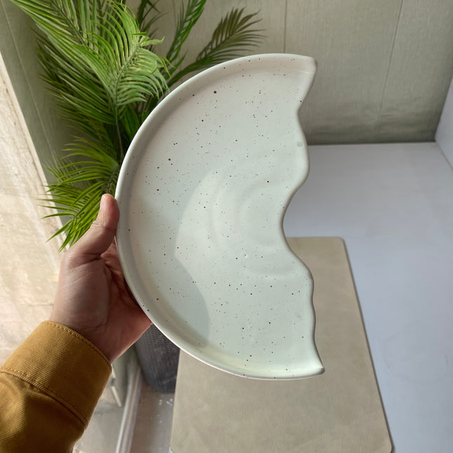 Leftover 10 inch Half Classic Plate ( Snow Cocoa )