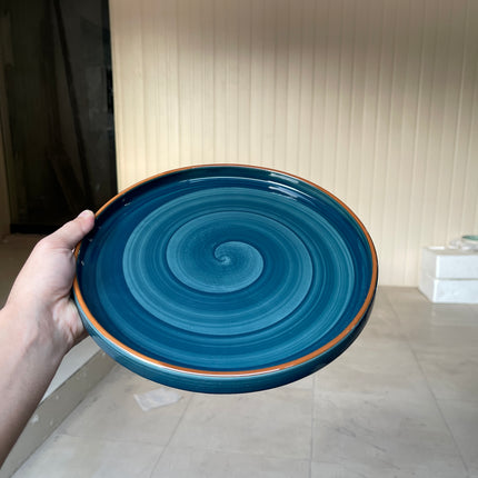 Leftover 10 inch Classic Plate ( Peacock Green Colorline )