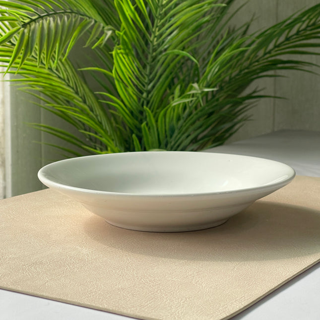 8 inch Deep Gravy Plate ( Glossy White )