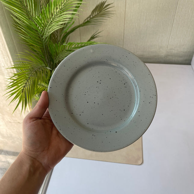 Leftover 8 inch flat plate ( Grey Matte with Black Specks )