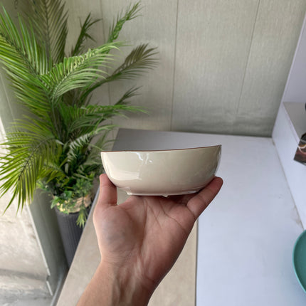 Leftover 6 inch Curved Bowl ( Teal Colorline )