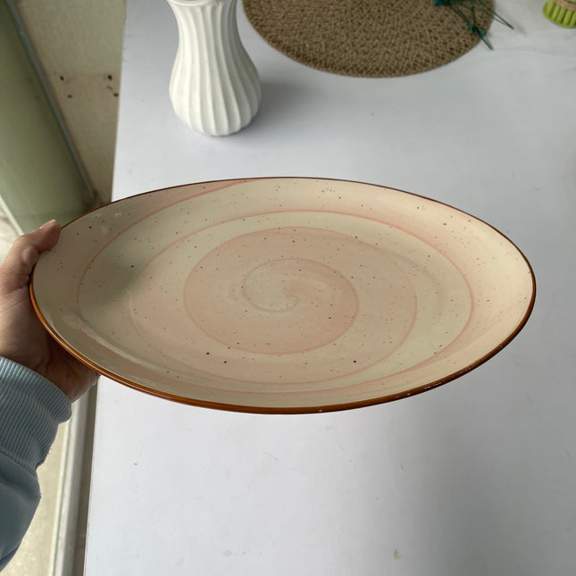 Leftover 13 inch Rimless Rice Dish ( Rosewater )
