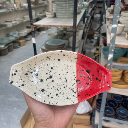 Leftover Pasta dish Small 7.8"x 4.3" ( Red Eclipse )