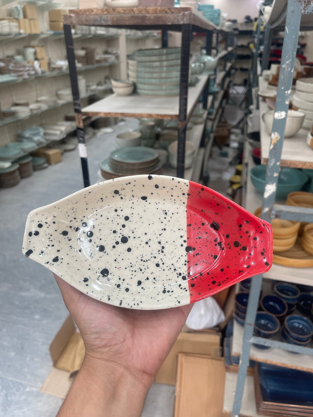 Leftover Pasta dish Small 7.8"x 4.3" ( Red Eclipse )