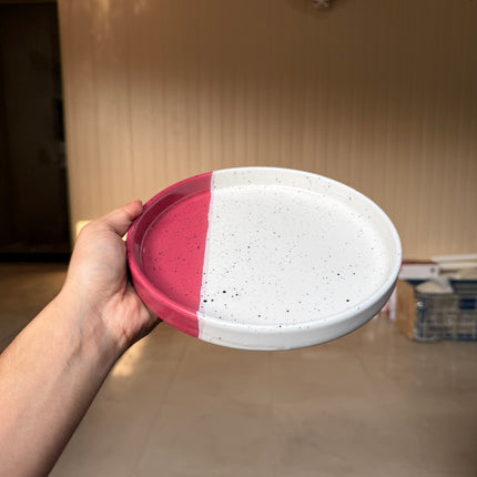 Leftover 8 inch Classic Plate ( Rose Accent )