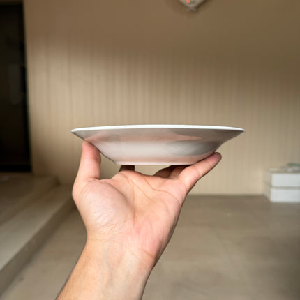 Leftover 7 inch Deep Gravy Plate ( Glossy White )