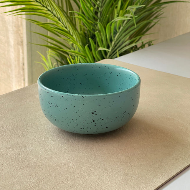 4.5 inch Single Serving Bowl ( Firozi Matte with Black Specks )