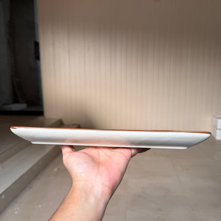 Leftover 12"x7" inch Rectangular Platter ( Cobalt Blue Colorline )