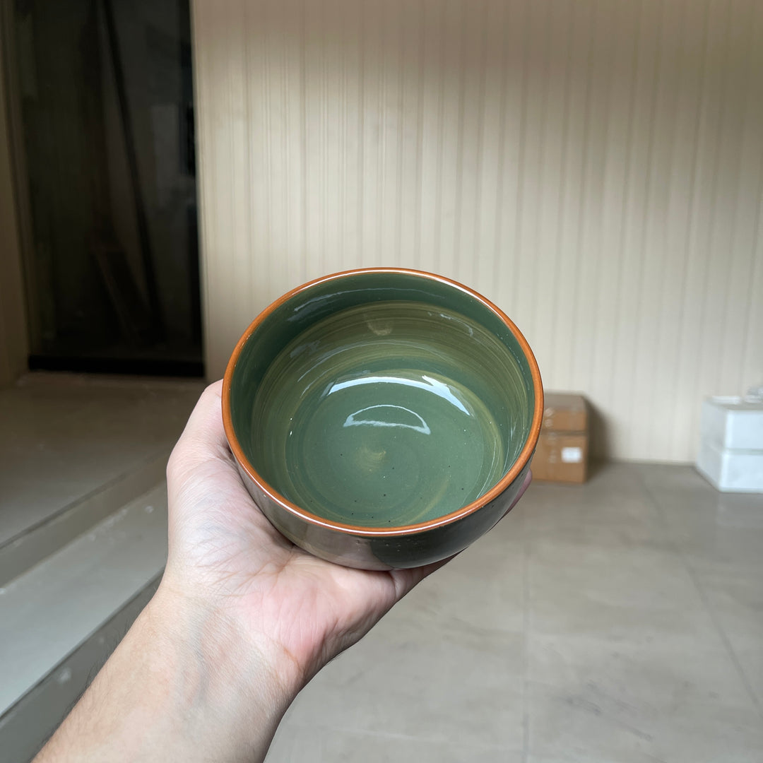 Leftover 4.5 inch Single Serving Bowl ( Dark Green Colorline )