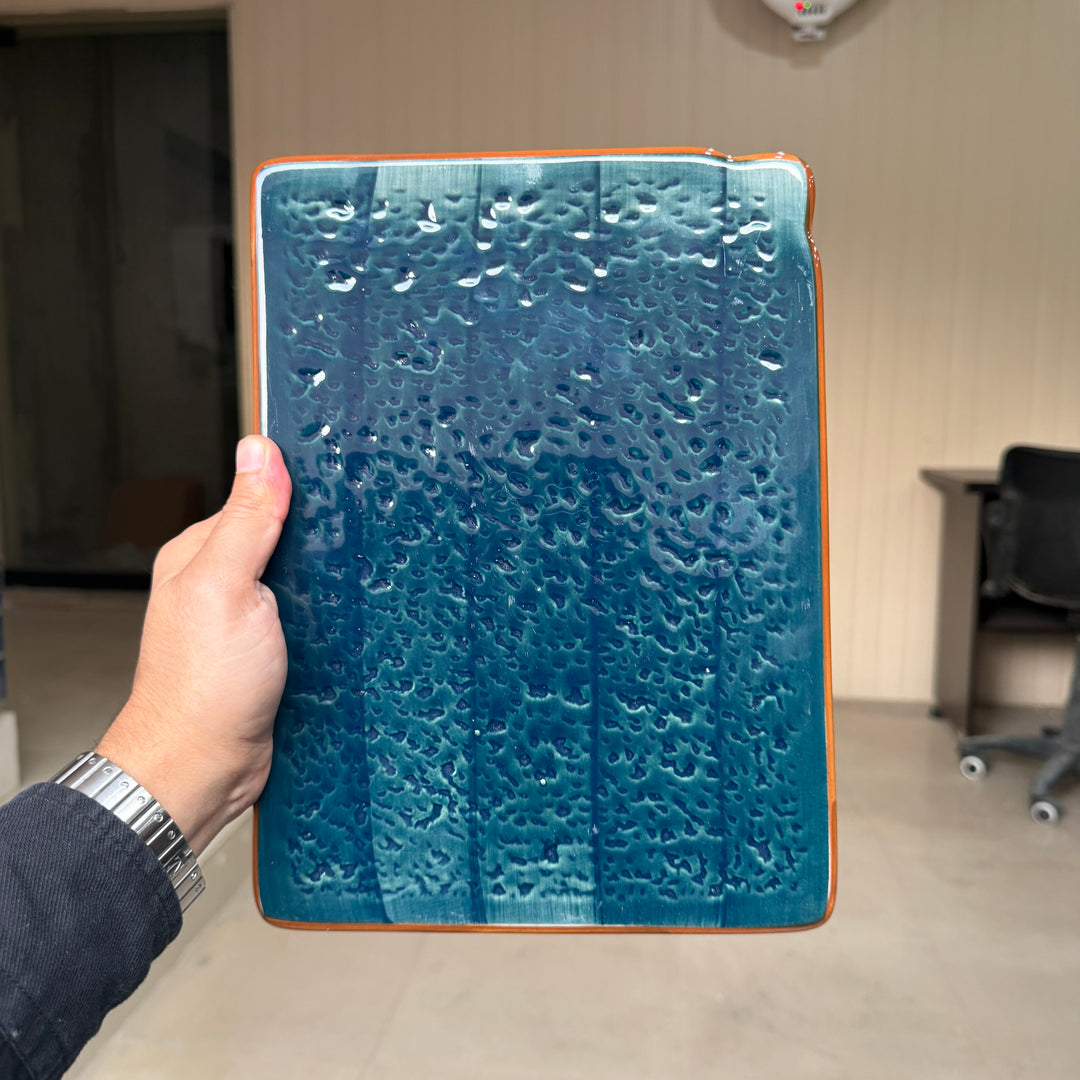 Leftover 10"x8" Flat Rectangular Slab ( Peacock Green Colorline )