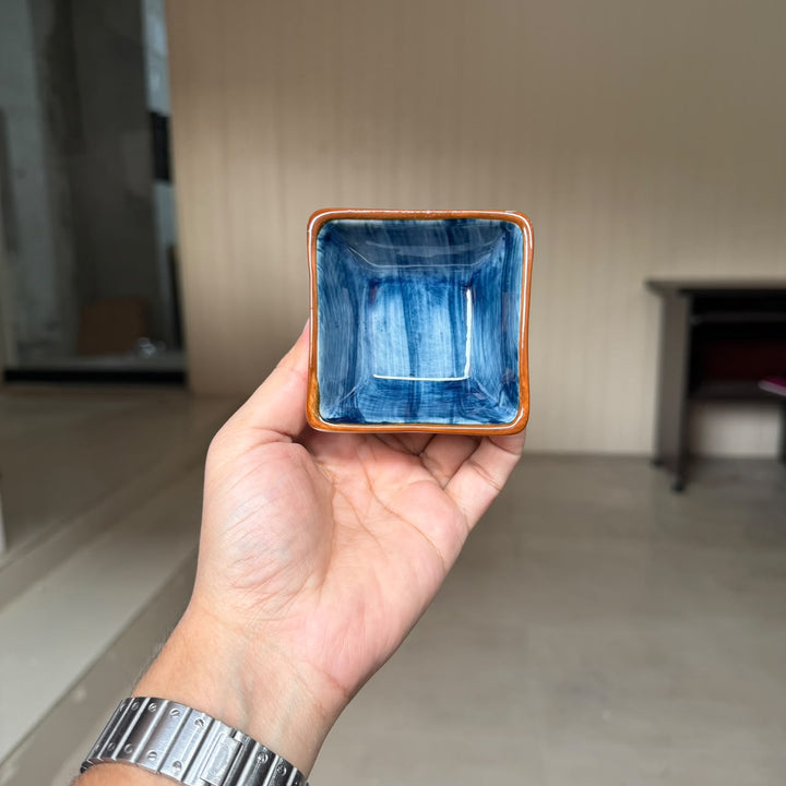 Square Dip Ramekin ( Indigo ) ( Set of 3 )