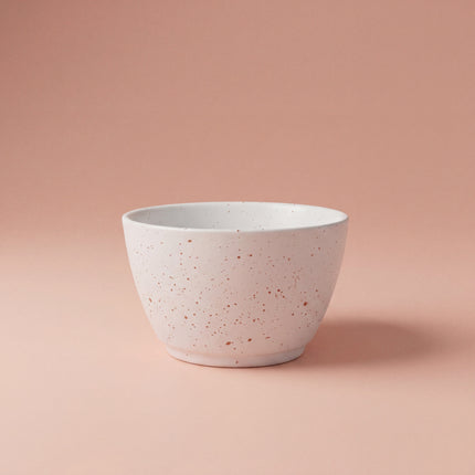 4.5 inch NV Bowl ( White Matte with Brown Specks )