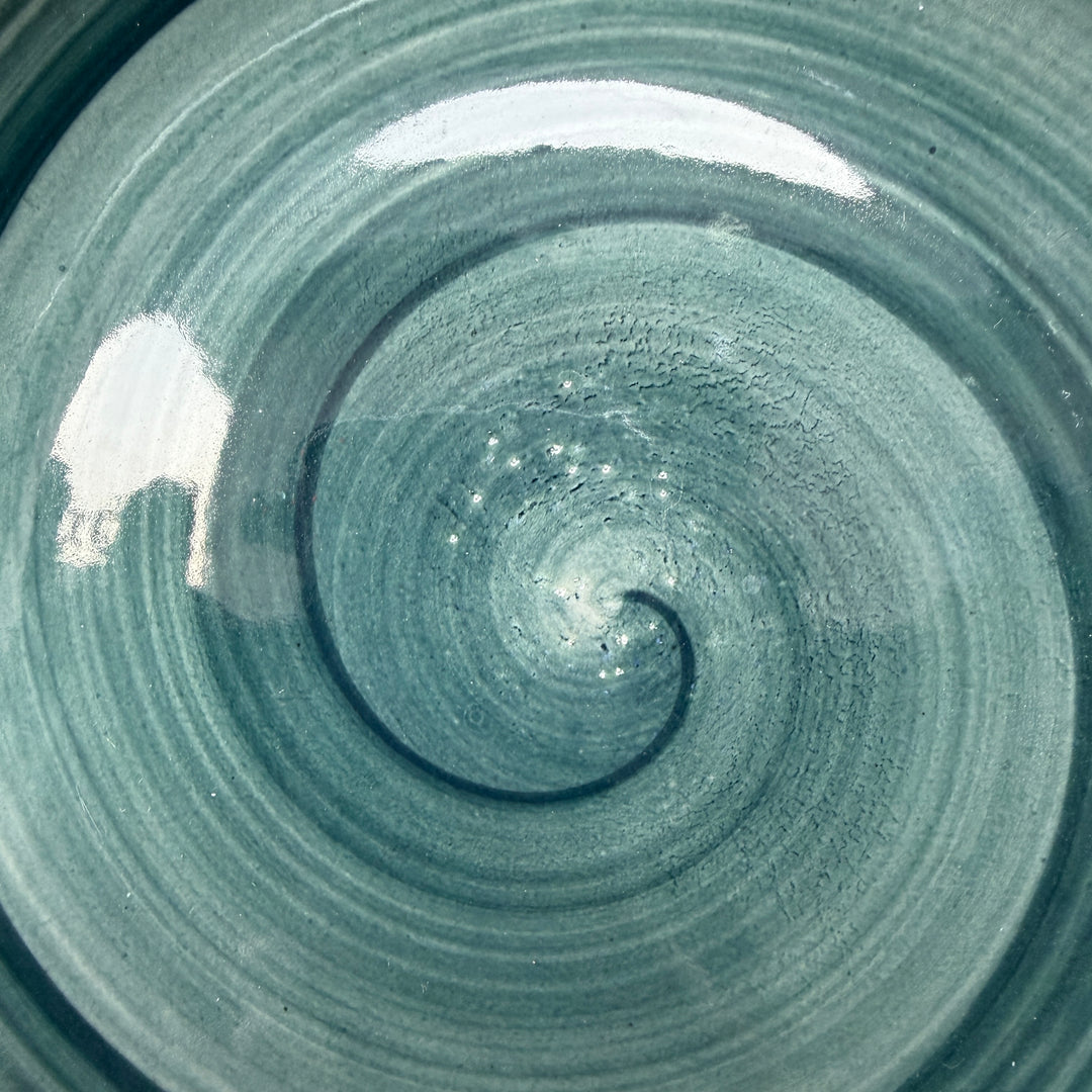 Leftover 10 inch Deep plate ( Peacock Green Colorline with Peacock green rim )